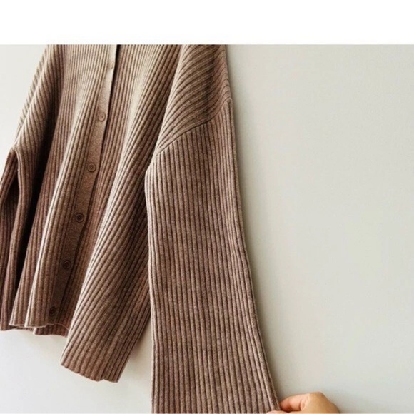 Reformation Fantino Cashmere Collared Cardigan Size XL - Picture 4 of 7